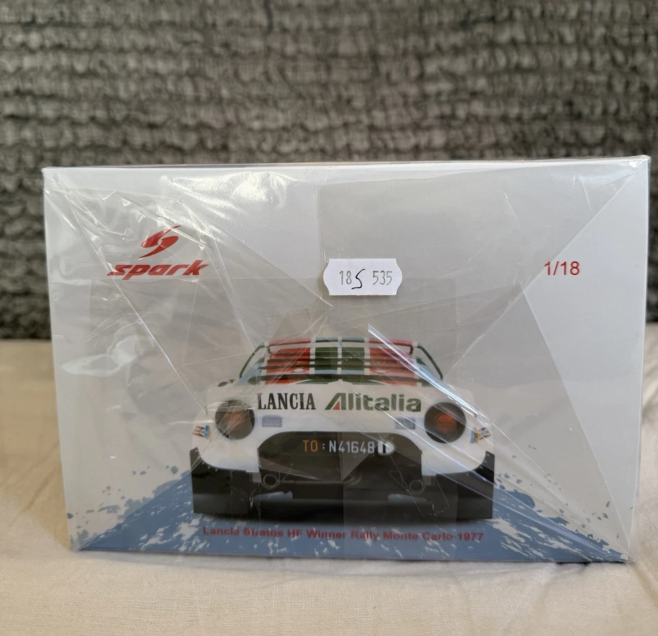 Lancia Stratos HF Alitalia 1:18 Spark Winner Rally Montecarlo 1977 Munari Maiga - Immagine 2 di 4