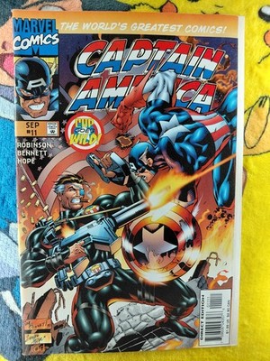 Captain America #11 (1997) Heroes Reborn Nick Fury Battle Art by Joe Bennett Mar