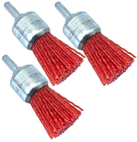 3X NylonbüRste PinselbüRste 25Mm RundbüRste DrahtbüRsten Schaft Encore Premium