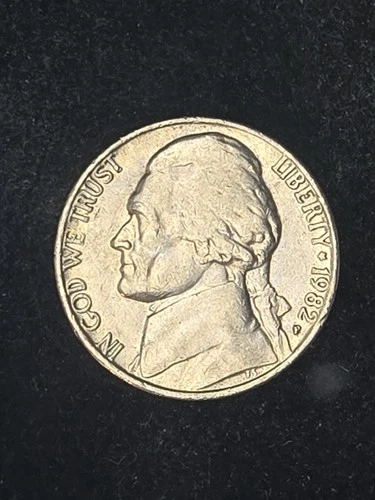 1982-P Jefferson Nickel — photo from the most recent tracked eBay sale