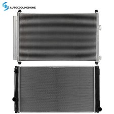 Cooling Radiator And A/C Condenser For 2006-2008 Toyota RAV4 2.4L 2009-2012 2.5L