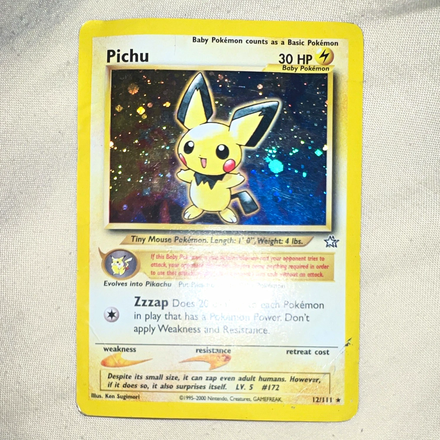 ピチュー　neo genesis　Pichu　Neo Genesis Pichu - Neo Genesis #12 Price & Value ($126.94) | PokeScope