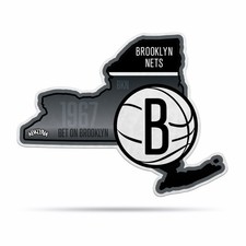 NBA Basketball Brooklyn Nets State Shape Shape Cut Pennant - Home and Living ...