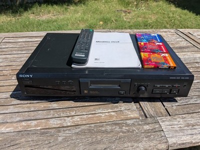 Sony MDS-JE330 MiniDisc Player Recorder Deck w/ Remote + Manual+