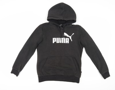 Puma Hoodie Unisex schwarz, Größe 5, Logoakzente