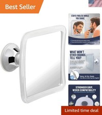 Fogless Shower Mirror for Shaving with Upgraded Suction, Anti Fog Shatterproo...