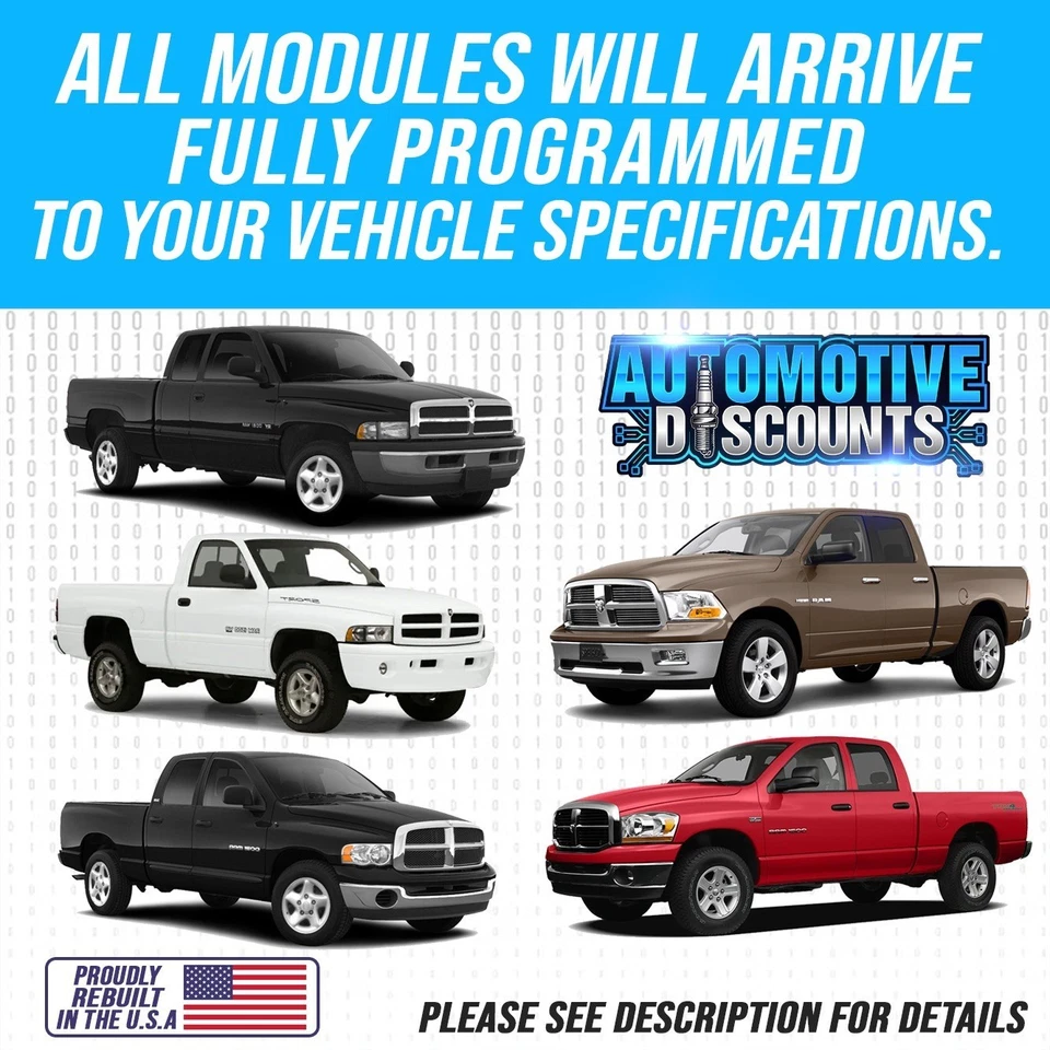 2016 Dodge Ram 5.7L Hemi PCM ECU ECM 68243303 Engine Computer Plug & Play - Image 2 of 4