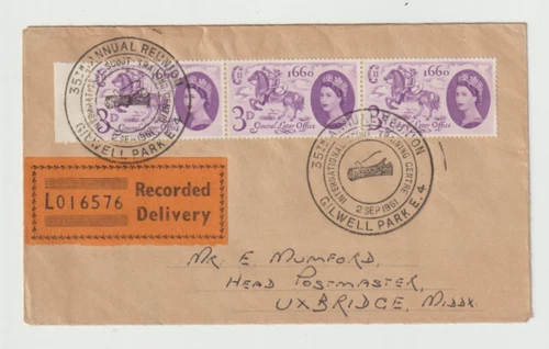 2/9/1961 UK GB Cover - 35th Annual Reunion International Scout Training Centre #