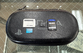 Sony PS Vita PCH-1101 Console 4GB Expansion & 256MB PSV Card AC/Cord Case & COD