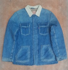 Levi’s Vintage Chore Coat Denim Jacket Size L – Corduroy Collar, Blanket Lined