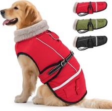 Warm Dog Jacket Reflective Winter Waterproof Dog Vest Coat for Large Dogs