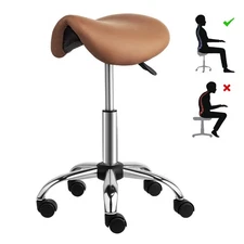 Saddle Stool Rolling Chair Adjustable Hydraulic Stylist Cutting Stool for Salon