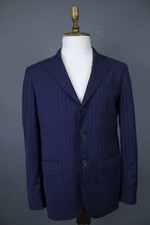 CC Collection Corneliani Blue Pinstripe 3-Button Blazer Jacket Size 50 7R