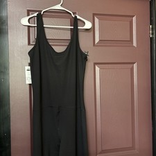 Isabel Maternity Sleeveless Stretchy Maternity Jumpsuit, Black - XL - D66