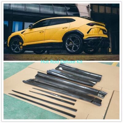 Real Carbon Fiber Sideskirts Side Skirt Lip Cover For Lamborghini Urus TOP Style