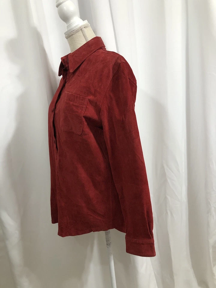 Red Suede Jacket - Vintage New Frontier Red Suede Jacket - Image 3 of 4