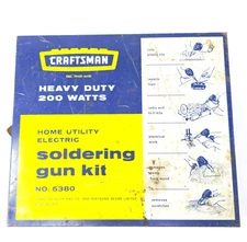 Craftsman 5380 Soldering Gun Kit 200W Home Utility Electric in Case Untested Vtg