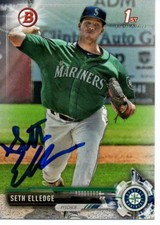 Seth Elledge Seattle Mariners 2017 Bowman Rookie Signed Card