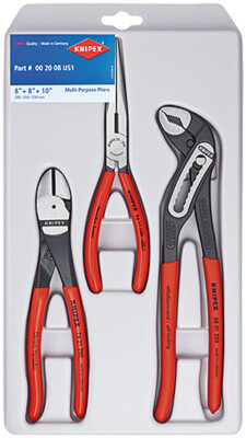 Knipex 002008US1 ''Kraft 1'' Set Of Pliers In Plastic Deep-Drawn Packaging