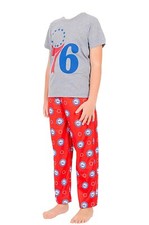 Ultra Game NBA Philadelphia 76ers Boy  s 2 Piece Pjs Lounge Pants  Tee Set  Y-8