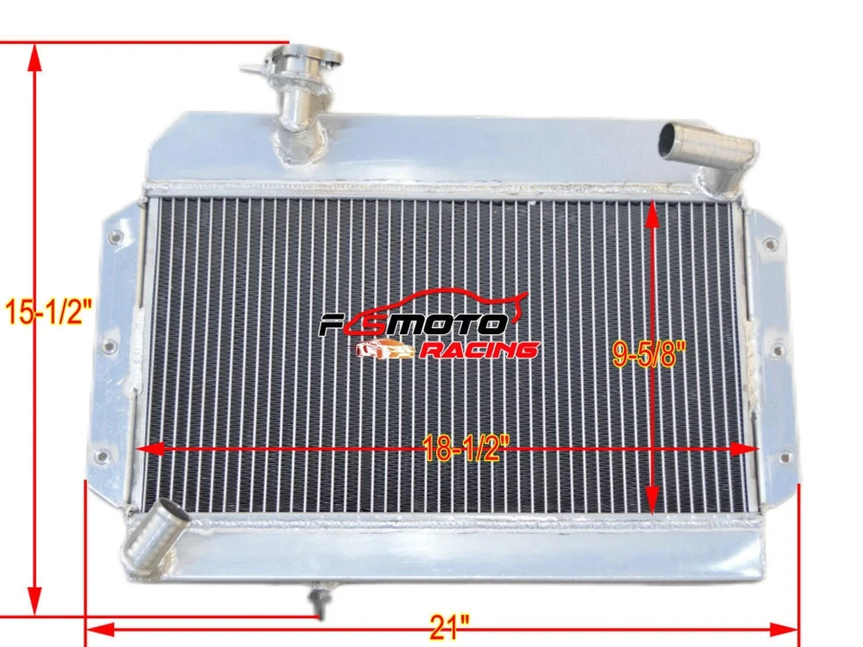 Алюминиевый радиатор и вентиляторы для 1963-1967 MG MGB GT основание 1,8 л 1798CC l4 MT 65 1966 - Изображение 2 из 4