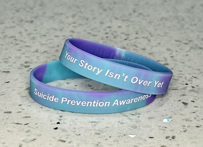 1 Suicide Prevention Awareness Wristband Bracelet - Your Story Isn't Over Yet