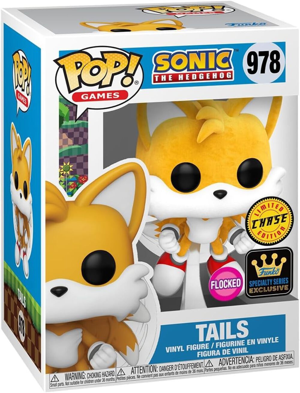 Sonic the Hedgehog - Tails - #978 - Speciality Series Flocked Chase - Games - Fu