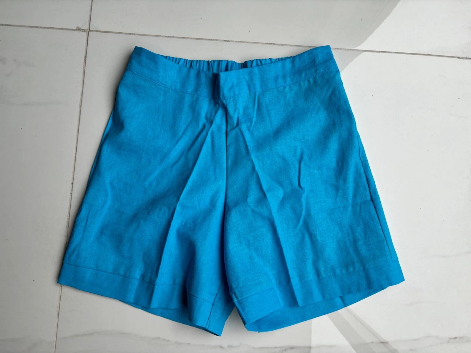 NWT Calzedonia Turquoise Linen Blend Shorts Women S