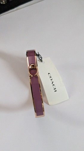 COACH C Logo enamel bangle hinge bracelet