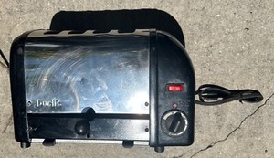 Dualit Chrome & Black 4 Slice Toaster Tested - Made in England 40208 USED as-is