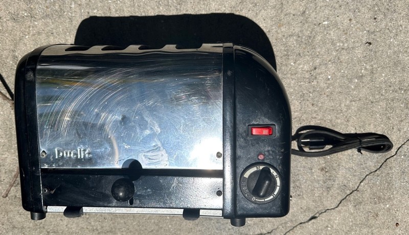 Dualit Chrome & Black 4 Slice Toaster Tested - Made in England 40208 USED as-is