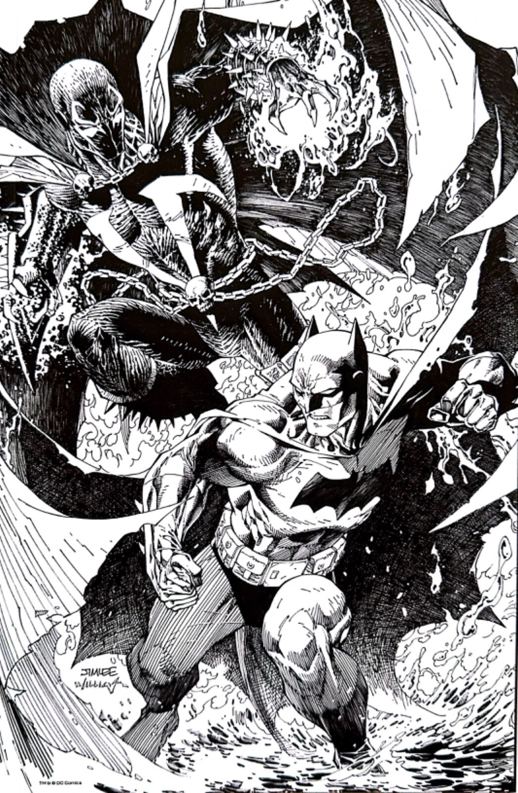 BATMAN SPAWN #1 NM COVER P JIM LEE INCENTIVE VARIANT