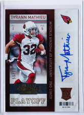 Tyrann Mathieu 2013 Contenders Playoff Ticket - Variation - Rookie Auto #56 /99
