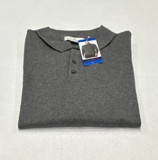 Modern Ambition Men's Responsible Wool Cotton Blend Shirt Sweater, Gray, L