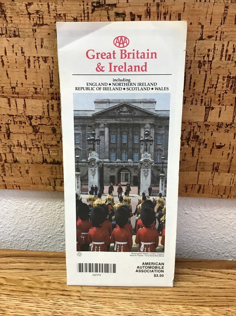 1993-94 AAA Great Britain & Ireland England Scotland - Travel Map