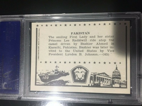 1963 ROSAN JOHN F KENNEDY JFK PAKISTAN #45 PSA 8 NM-MT. - Picture 2 of 2