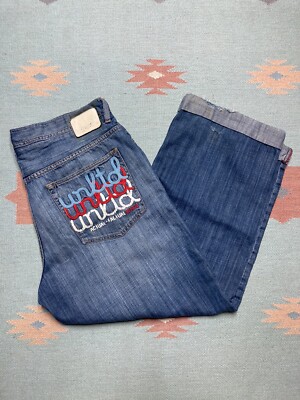 Vintage y2k baggy jeans Ecko unltd embroidered hip hop pipes skater 40x29