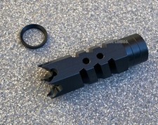 .223 - Muzzle Brake Compensator 1/2-28 Steel with Black Phosphate Finish