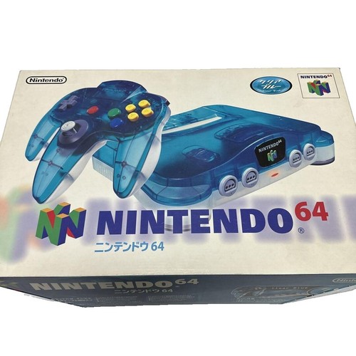 Nintendo 64 N64 Clear Blue Console CIB Complete In Box NTSC-J