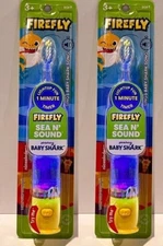 2 Pack- Firefly Sea n' Sound Pinkfong Baby Shark Light up Toothbrushes