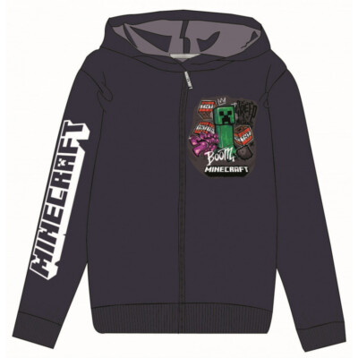 Minecraft Sweatshirtjacke Hoodie Kapuzenjacke Blau Größen: 116 128 140 152 