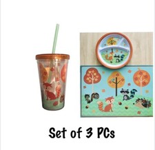 Set 3 PCs Kids Dinner Cup 10 Oz Unisex Food Drink Juice Water Boys Girls