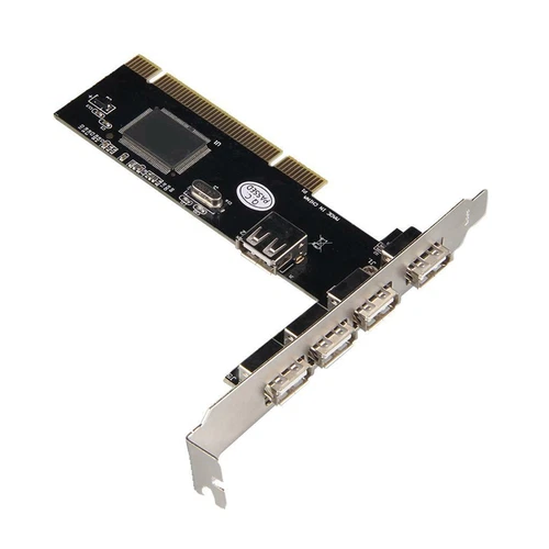 PCI 32bit to 4+1 ports USB2.0 Expansion Controller Card Support Windows MAC