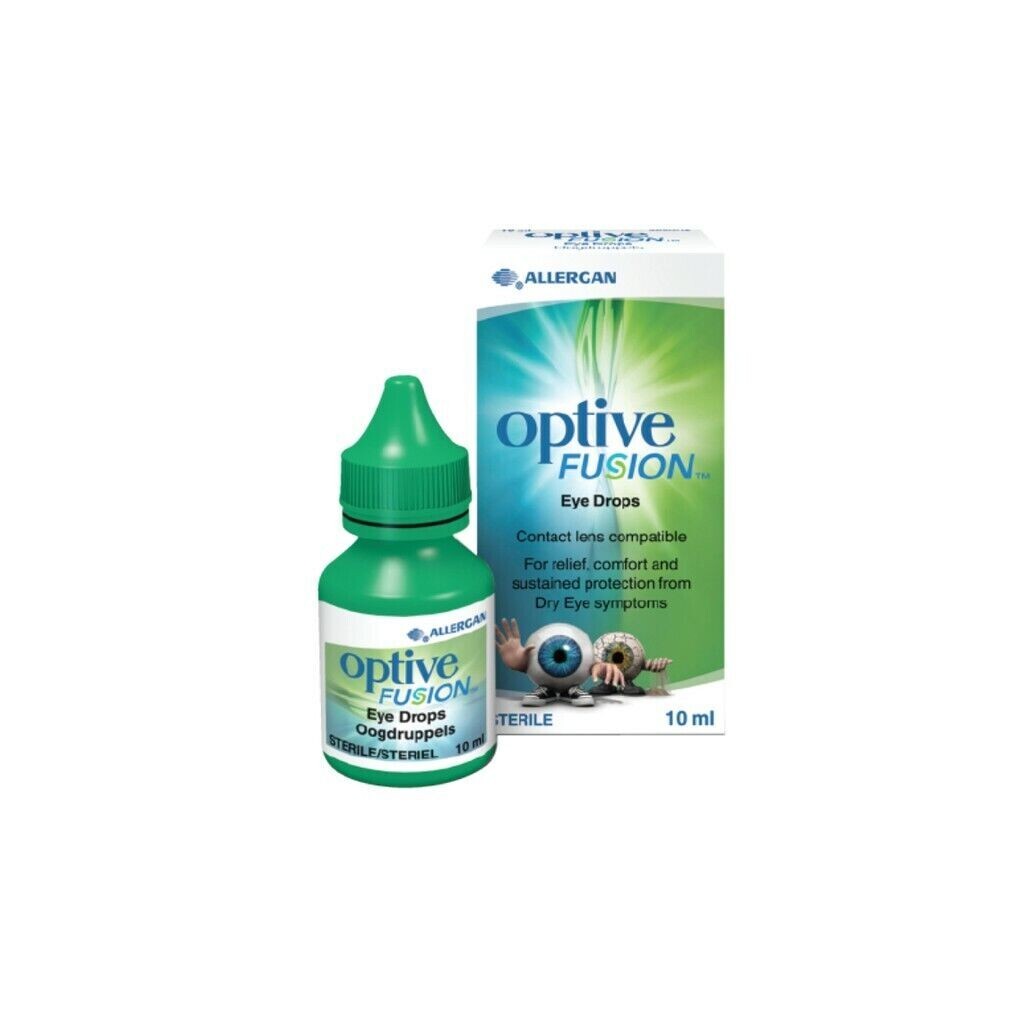 Optive Fusion Lubricant Eye Drops 10ml X 2 UNITS