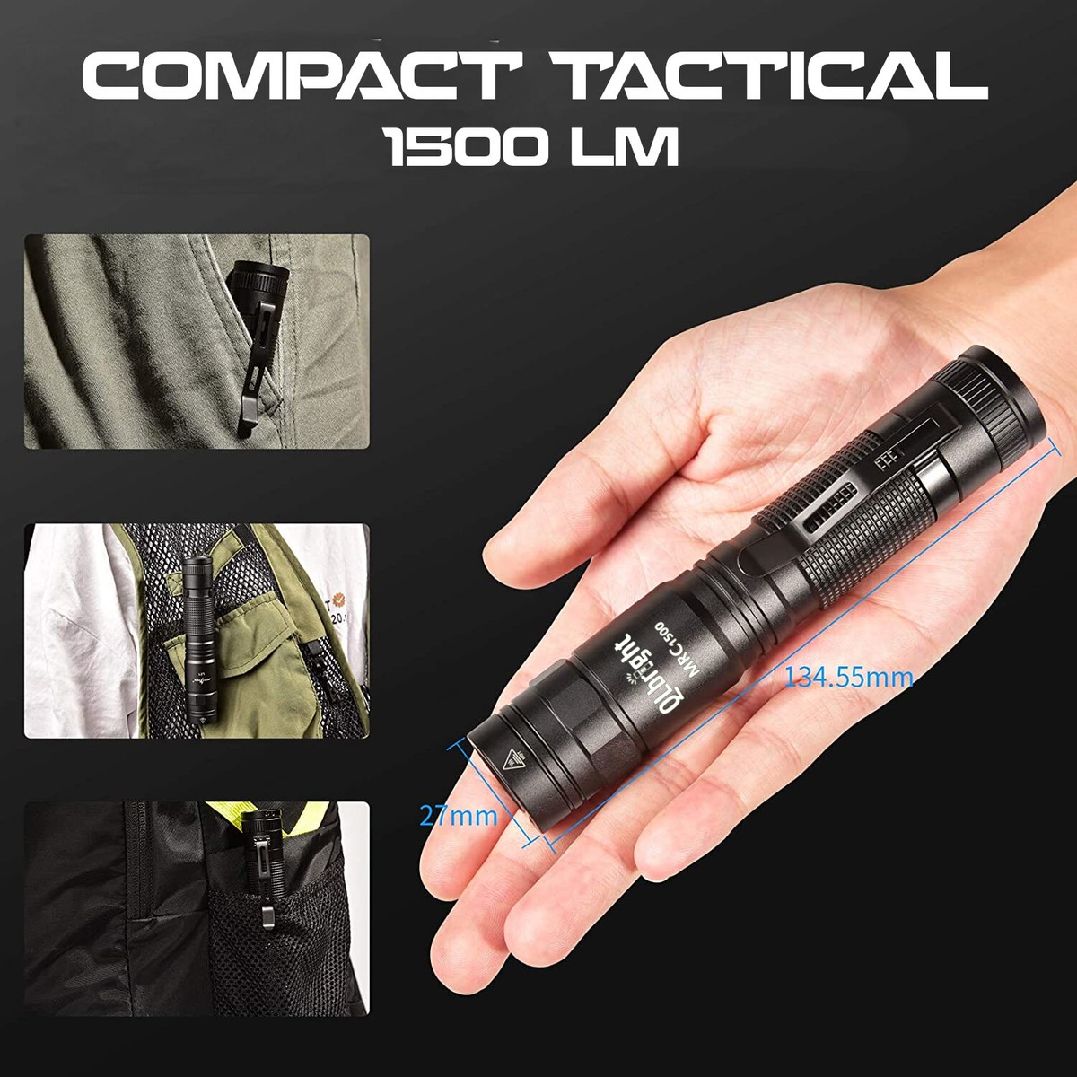 nebo 1400 lumen water proof flashlight 6848 Redline BLAST