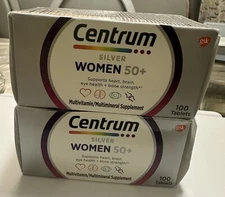 Value Of 2 Centrum Silver Women 50+ Multivitamin Tablet - 100 Count Each