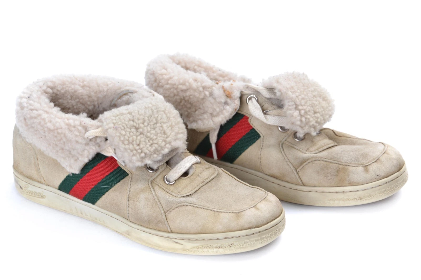 CHAUSSURES GUCCI MADE IN ITALY CRÈME POINTURE 21 CM