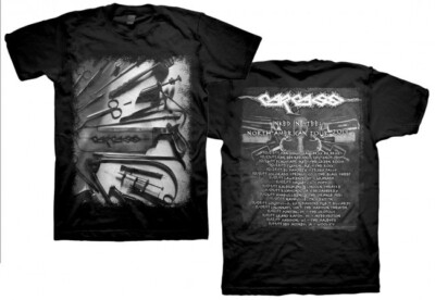 Carcass Inked In Steel North American Tour 2014 T-Shirt Gr.XL Napalm Death