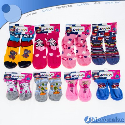 Calze antiscivolo scarpetta BAMBINA pantofole con suola in gomma pvc  BSCAL001 | eBay