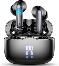 5.3 Headphones 40H Playtime Wireless Earphones with 4 HD Microphone Easy Touch C